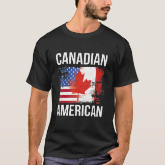 Cute Canada Day Canadian American US Flagga T Shirt