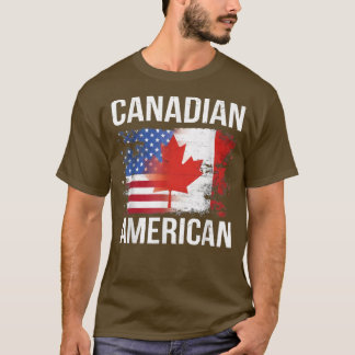 Cute Canada Day Canadian American US Flagga T Shirt