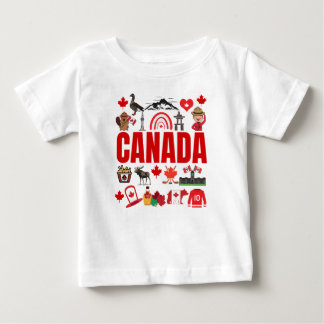 Cute Canada Symbols Collage T Shirt