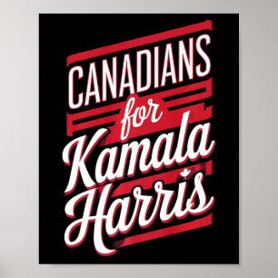Cute Canadian Girls for Kamala Harris Canada Cat L Poster