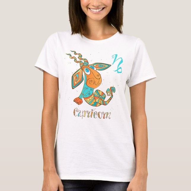 Cute Cancer Capricorn T Shirt (Framsida)