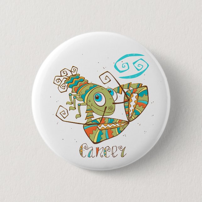 Cute Cancer Crab Knapp (Framsida)