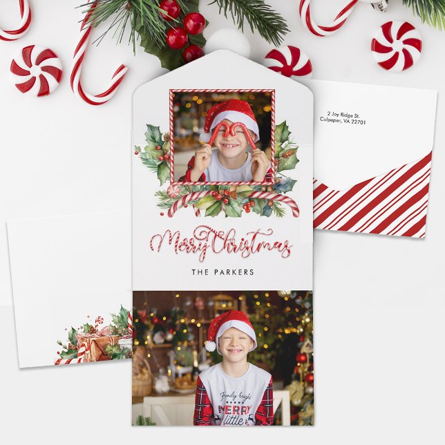 Cute Candy cane God jul Blommigt Photo (Skapare uppladdad)