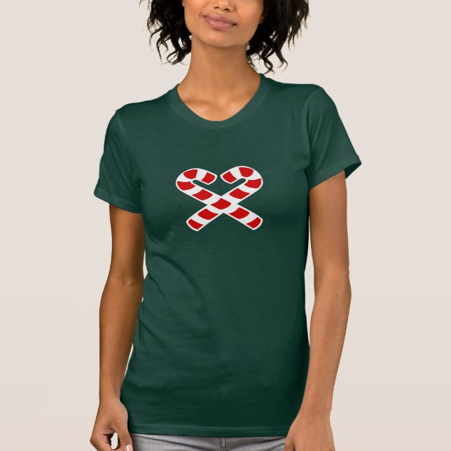 Cute candy cane hjärta, julhelg t skjorta t shirt (Framsida)