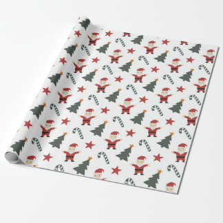 Cute Candy cane Santa Julgran Presentpapper