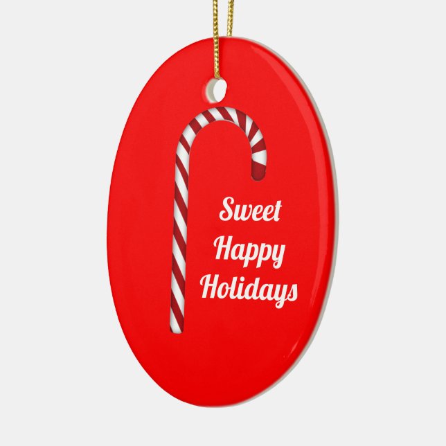 Cute Candy cane Sweet Glad helg Ornament (Vänster)