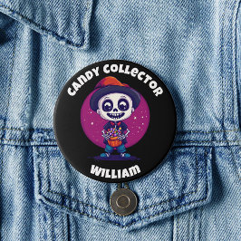 Cute Candy Collector Skeleton Boys Halloween Knapp