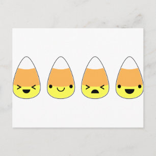 Cute Candy corn för Halloween! Vykort