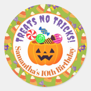 Cute Candy corn Kids Halloween fest Pumpkin Runt Klistermärke