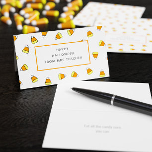 Cute Candy corn Lacher Classroom Halloween-kort Visitkort