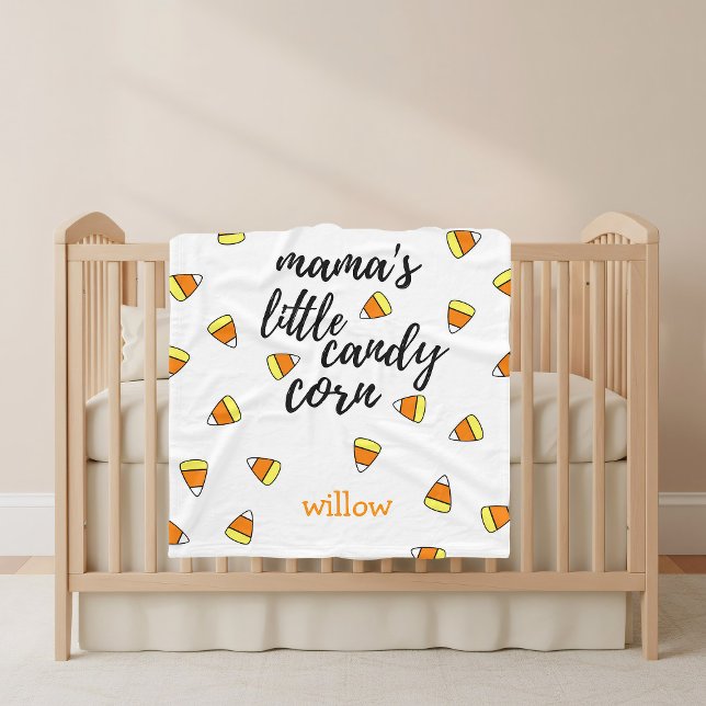 Cute Candy corn Mönster Anpassningsbar Fleece Blan (Add your little candy corn's name to this cute fleece blanket)