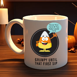 Cute Candy corn-tecken, Anpassade Halloween Kaffemugg
