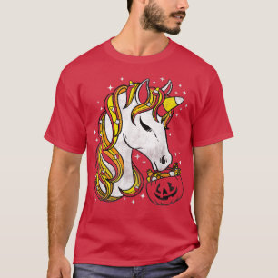Cute Candy corn Unicorn Halloween T Shirt
