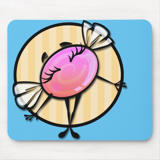 CUTE CANDY GIRL ILLUSTRATION MOUSE PAD MUSMATTA (Framsidan)