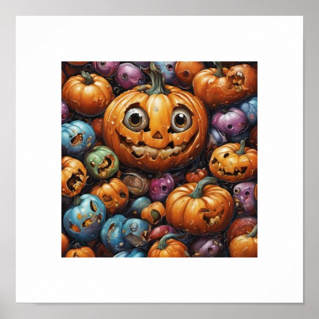 Cute Candy Halloween Pumpkin Poster (Framsidan)