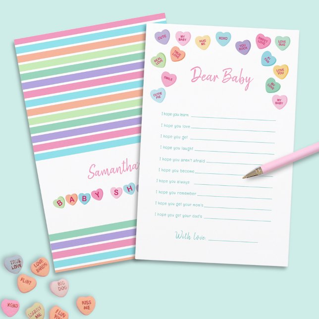 CUTE CANDY HEART BABY SHOWER GAME (Skapare uppladdad)