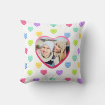 Cute Candy Hearts par Photo Dekorativ kudde