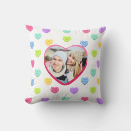 Cute Candy Hearts par Photo Dekorativ kudde