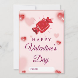 Cute Candy Love Valentine’s Day Card Julkort