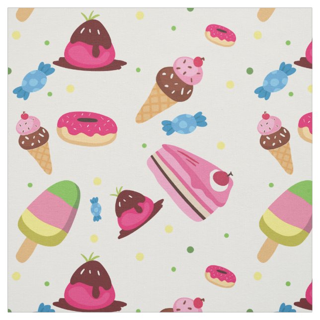 Cute candy och söt färgad mönster tyg (Provkarta)