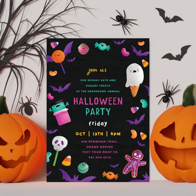Cute Candy Ram l Halloween Funny Kids Party Inbjudningar (Skapare uppladdad)
