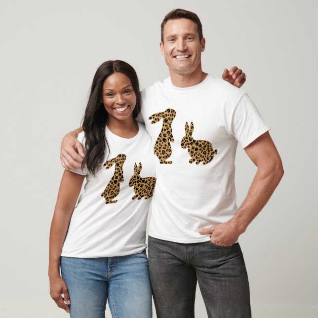 Cute canit leopard påsk T-Shirt (Unisex)