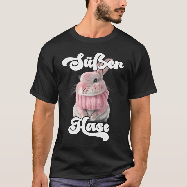 Cute canre retro vinterkanin morsa t shirt (Framsida)
