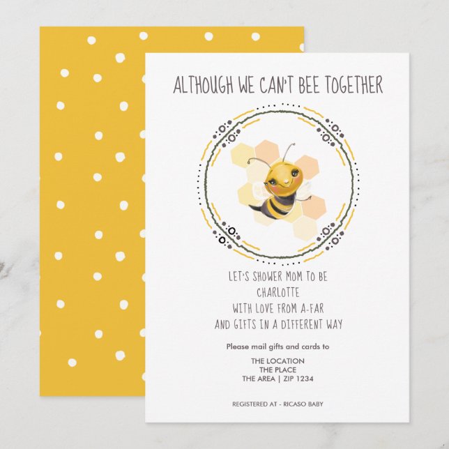 Cute Cant Is Together Baby Shower by Mail Inbjudningar (Fram/baksida)