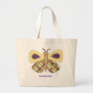 Cute Canvas Tote - Sommar Roligt! - Erin Brie Art Jumbo Tygkasse