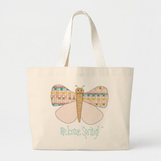 Cute Canvas Tote - Välkommen Vår! - Erin Brie Art Jumbo Tygkasse