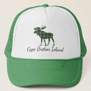 Cute Cape Breton Island moose tartan hat Truckerkeps