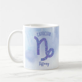 Cute Capricorn Astrology Lila för Personlig Kaffemugg