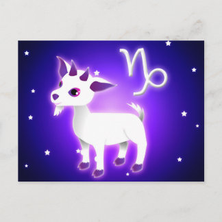 Cute Capricorn Zodiac Vykort