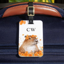 Cute Capybara Älskare Personlig Monogram