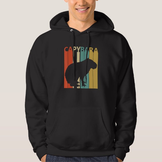 Cute Capybara Animal Hoodie (Framsida)