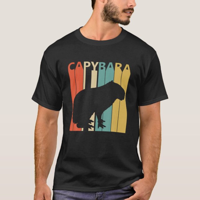 Cute Capybara Animal T Shirt (Framsida)