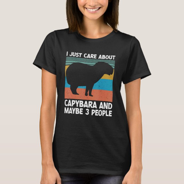 Cute Capybara Aquatic Animal Rodent Capy Pet 10 T Shirt (Framsida)