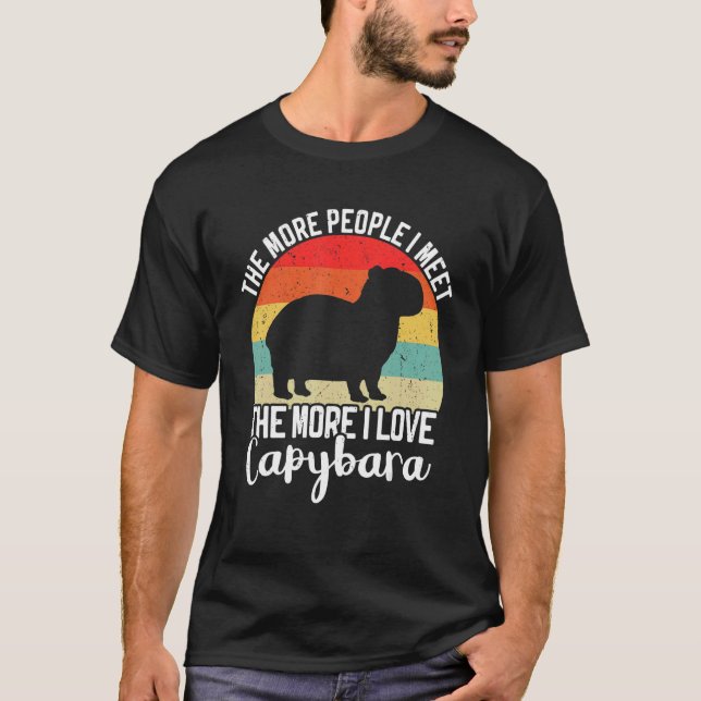 Cute Capybara Aquatic Animal Rodent Capy Pet 9 T Shirt (Framsida)