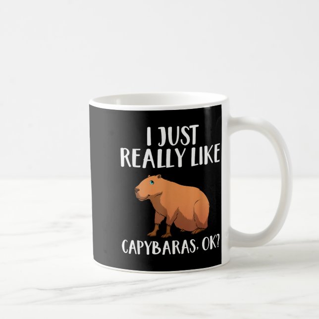 Cute Capybara Art For Men Women Kids Animal Rodent Kaffemugg (Höger)