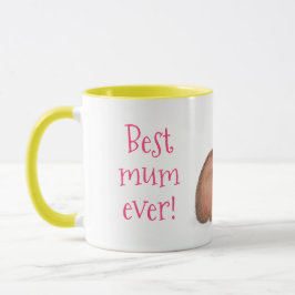 Cute capybara "best morsa ever" mugg