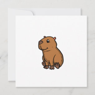 Cute Capybara Costume Rodent Gift Idea Inbjudningar