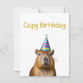 Cute Capybara Djurfödelsedagskort
