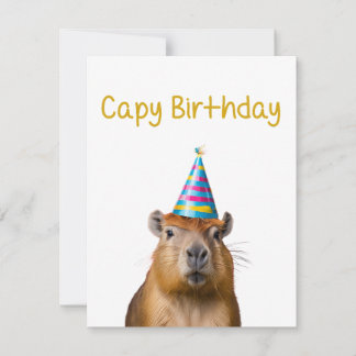 Cute Capybara Djurfödelsedagskort