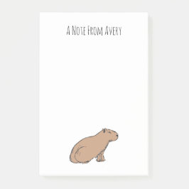 Cute Capybara Exotic Pet Personlig Rodent Post-it Block