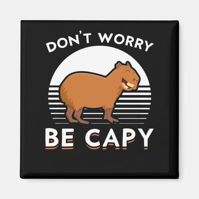 Cute Capybara Funny Zoo Animal Magnet (Framsidan)