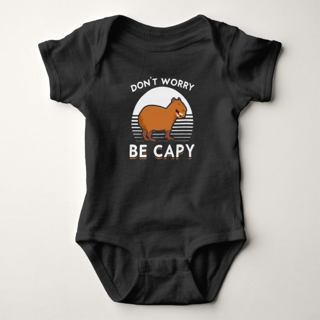 Cute Capybara Funny Zoo Animal T Shirt (Framsida)