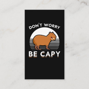 Cute Capybara Funny Zoo Animal Visitkort
