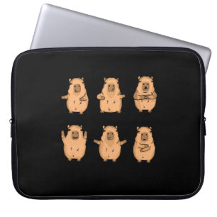 Cute Capybara Gift Women Kids Capybara Laptop Fodral