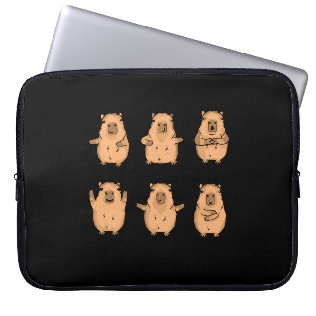 Cute Capybara Gift Women Kids Capybara Laptop Fodral (Framsidan)