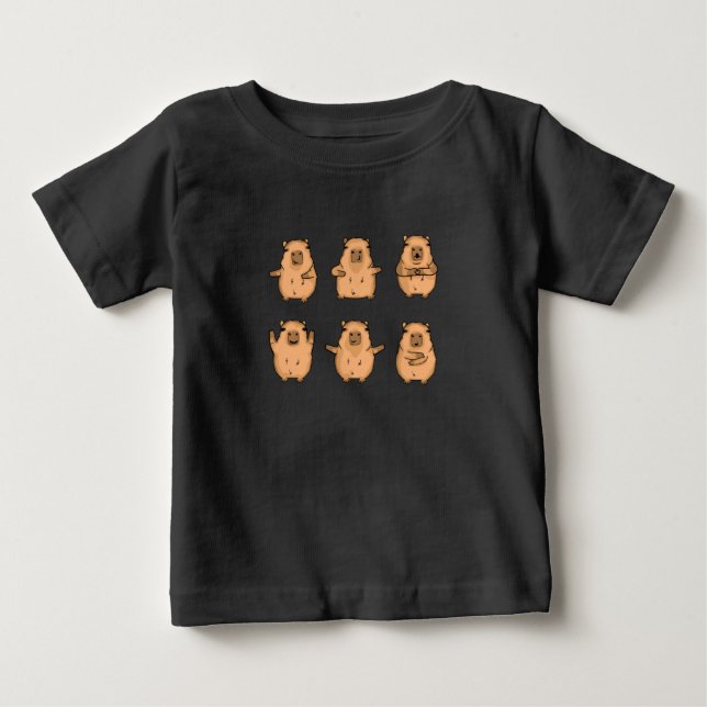 Cute Capybara Gift Women Kids Capybara T Shirt (Framsida)